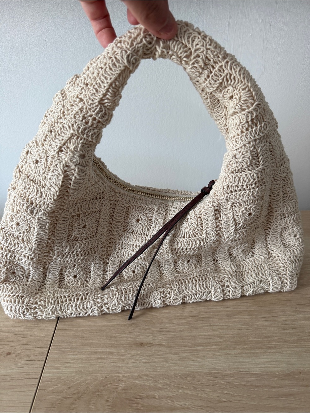 H&M Cream Crochet Shoulder Bag